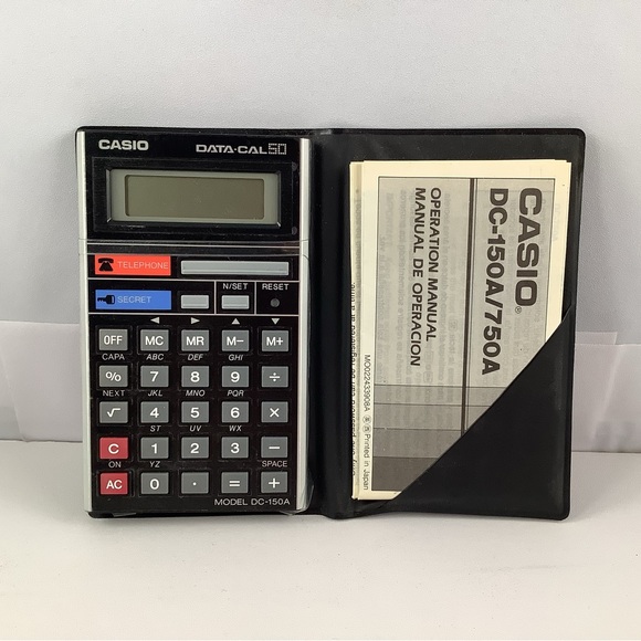 Vintage Casio DC-150A Pocket Calculator with Case and Original Manual - Works! - Picture 4 of 4